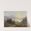 Blick über einen Alpensee (Attersee) by Anton Hlavacek