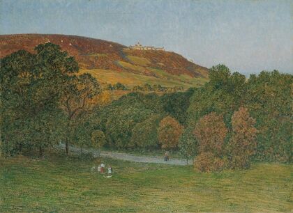 Blick vom Cobenzl auf den Kahlenberg bei Wien (1908)