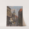 Blick vom Petersbergl auf das Alte Rathaus in München by Charles Vetter