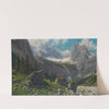 Blick von der Höllentalangerhütte zum Höllentalgletscher und den Riffelwandspitzen (1921) by Rudolf Reschreiter