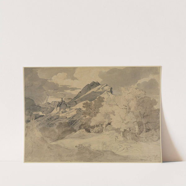 Blick von der Serpentara auf Olevano und Civitella by Friedrich Preller the Elder