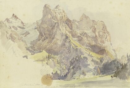 Blick von Rosenlaui auf das Wetterhorn und den Eiger