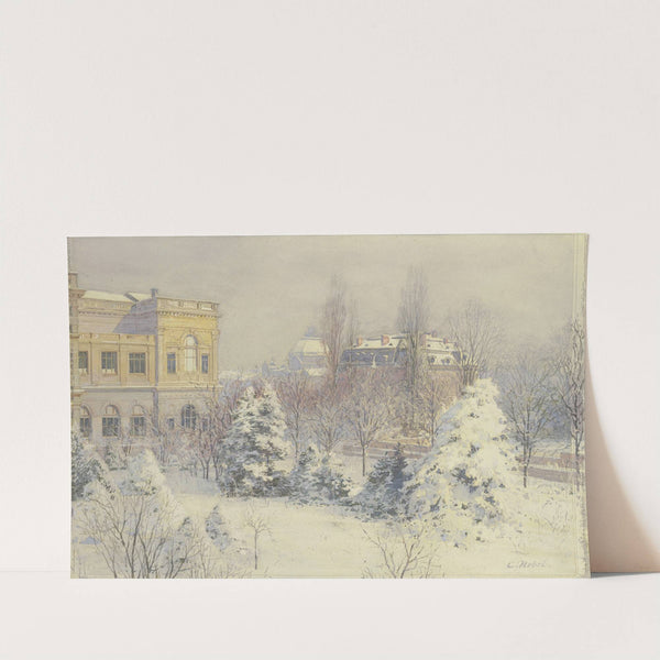 Blick von Süden auf das Städelsche Kunstinstitut im Winter by Carl Nebel