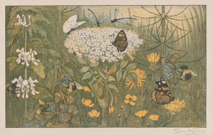 Bloemen en vlinders