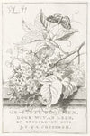 Bloemenstudie met vlinder
