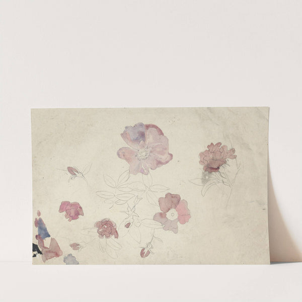 Bloemenstudies in paars en roze (1874) by Carel Adolph Lion Cachet