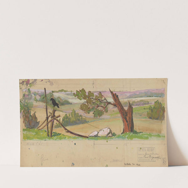 Blood and Thunder: Sketch no. 3 (Pastoral with Raven) (1934-1943) by Paul Ouzounoff