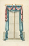 Blue and Red drapery