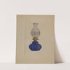 Blue Glass Lamp by Helen Bronson