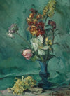 Blumen in blauer Vase und Schlüsselblumenstrauß (1907)