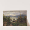 Blumengarten und Fischer auf der Fraueninsel by Joseph Wopfner