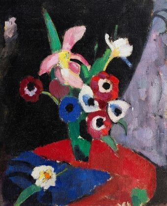 Blumenstilleben auf Schwarzem Grund II