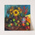 Blumenstilleben mit Sonnenblumen, Gladiolen und Pickelhelm (1915) by Peter August Böckstiegel