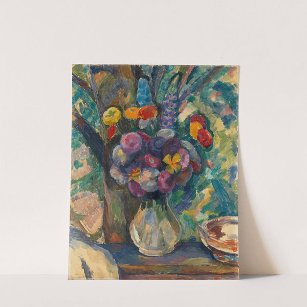 Blumenstilleben mit Zinnien by Edmund Conrad Ferdinand von Freyhold