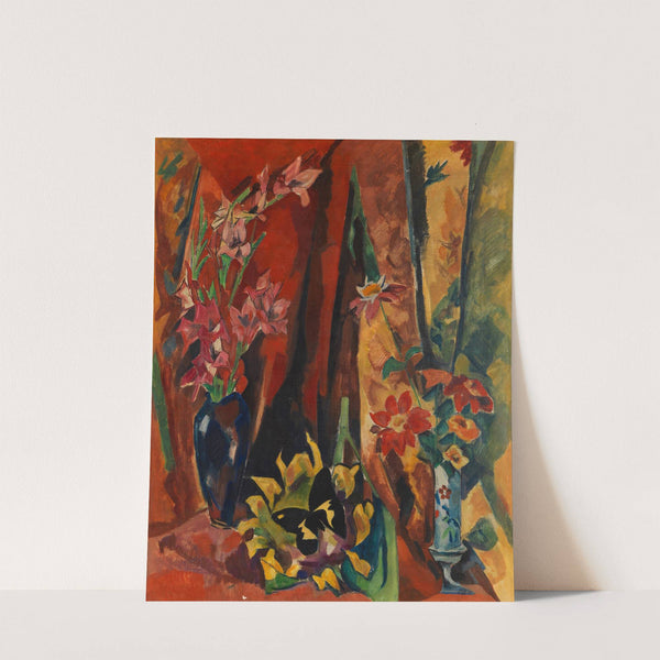 Blumenstillleben mit Schmetterling (1919) by Heinrich Nauen