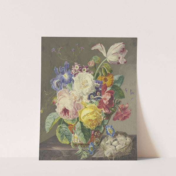 Blumenstillleben Mit Vogeleiern (1733) by Jan van Huysum