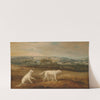 Blush and Juno, English Setters in an extensive landscape (1824) by John Ferneley