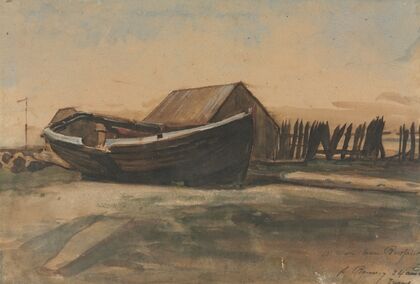 Boat on a Beach, Le Tréport (1854)