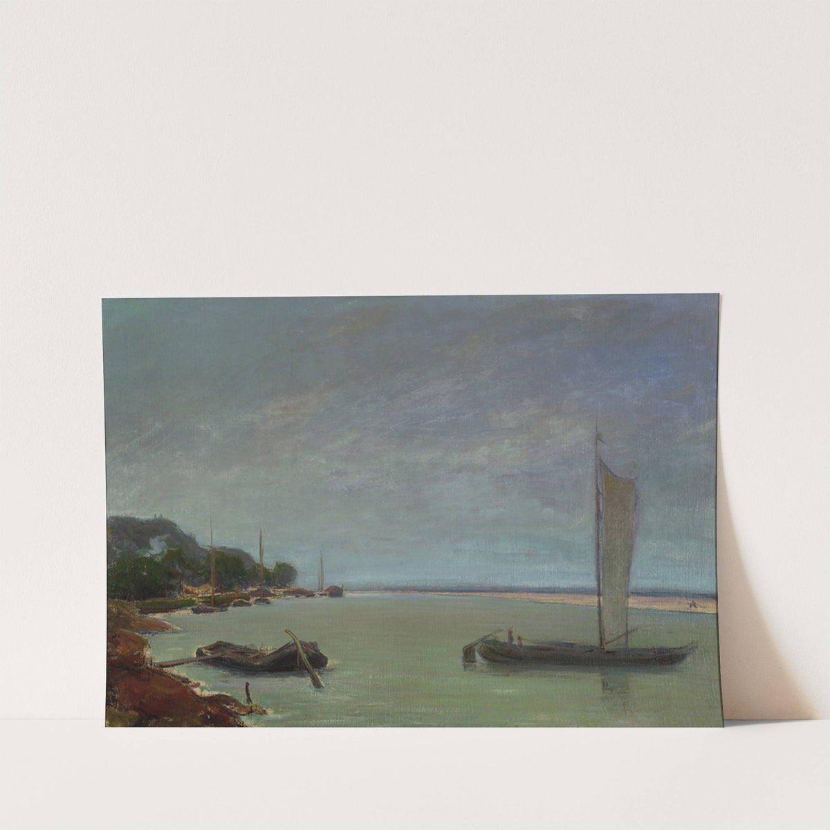 Boat with sails up (circa 1909) by Władysław Ślewiński