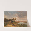 Boatbuilders on the Riverbank by Ignaz Raffalt