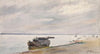 Boats and steamship on the Vistula near Toruń (1920)