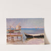 Boats at the coast. From the journey to Constantinople (1893) by Jan Ciągliński