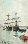 Boats in a harbour