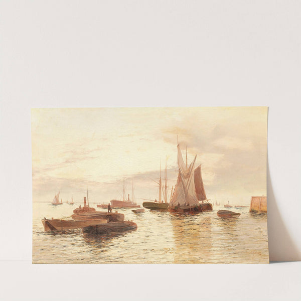 Boats on a Calm Sea by Edward Henry Eugene Fletcher