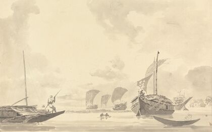 Boats on the Hoogley [Hooghly] River