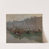Boats on the Seine by Santiago Rusiñol