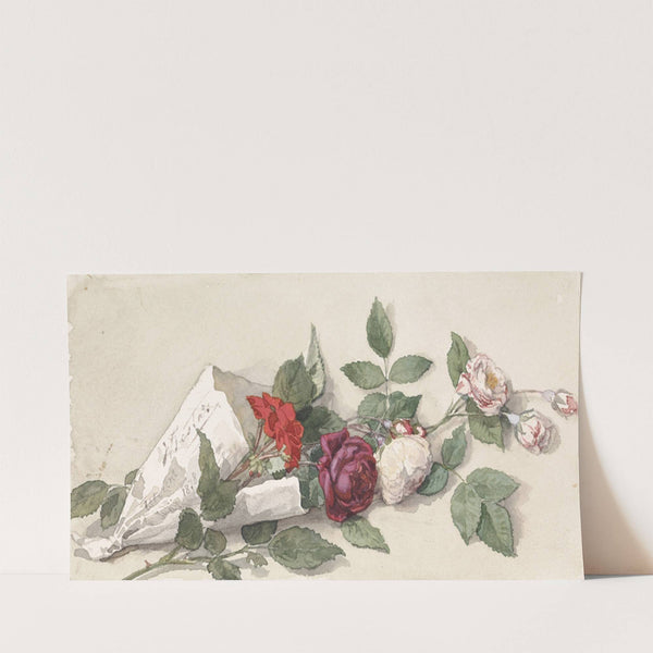 Boeket rozen en pelargonium (1878) by Willem de Famars Testas