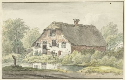 Boerderij met rieten dak