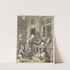Boerenfamilie bij het voeren van de varkens by Christina Chalon