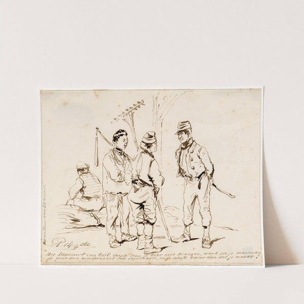 Boerenknecht wordt afgewezen door werkgever, Cramer, kar by Pieter van Loon