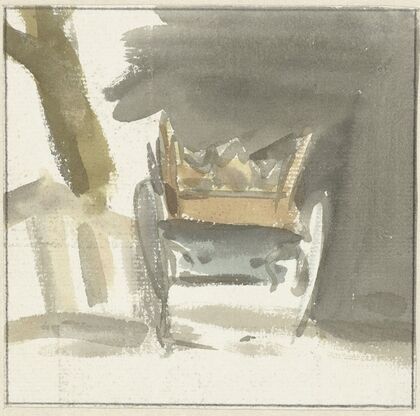 Boerenwagen, van achteren gezien (1770 - 1825)