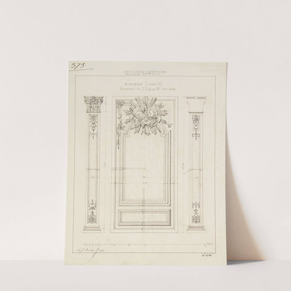 Boiseries Louis XV provenant de l'église Saint-Leu, détails d'architecture by Auguste Breton