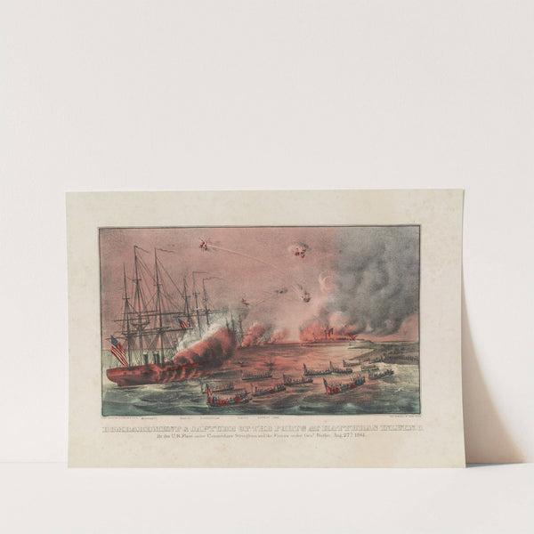 Bombardment & capture of the Forts at Hatteras Inlet, N.C. (1861) by Currier & Ives.
