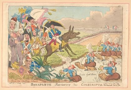 Bonaparte reviewing his conscripts. (1813)