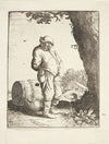 Bonde, der urinerer