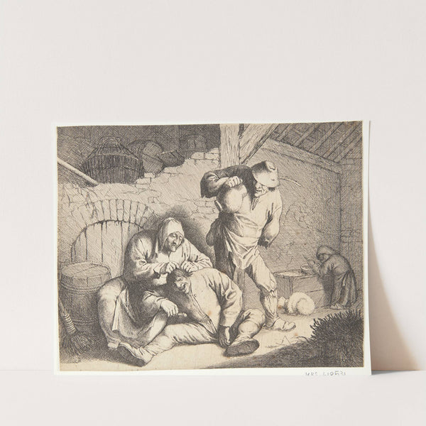 Bondefamilie i bøn by Willem Basse