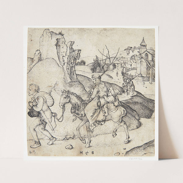 Bondefamilie på vej til marked by Martin Schongauer