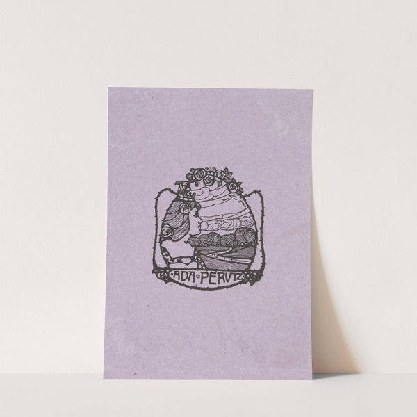 Bookplate; Ada Perutz (1901) by Hugo Steiner-Prag