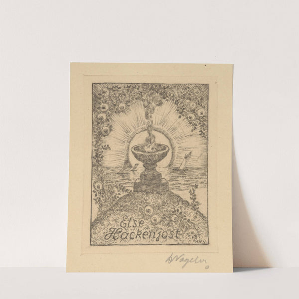 Bookplate: Else Hackenjost (1923) by Heinrich Vogeler