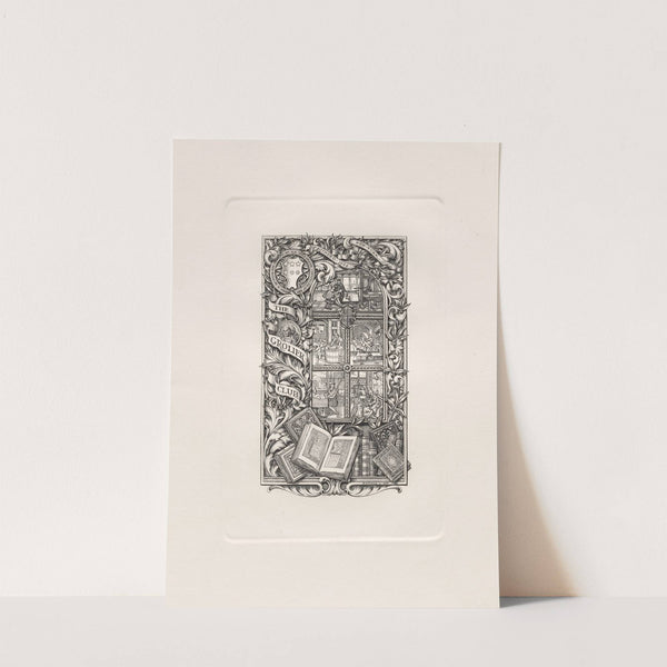 Bookplate for the Grolier Club (1894) by Edwin Davis French
