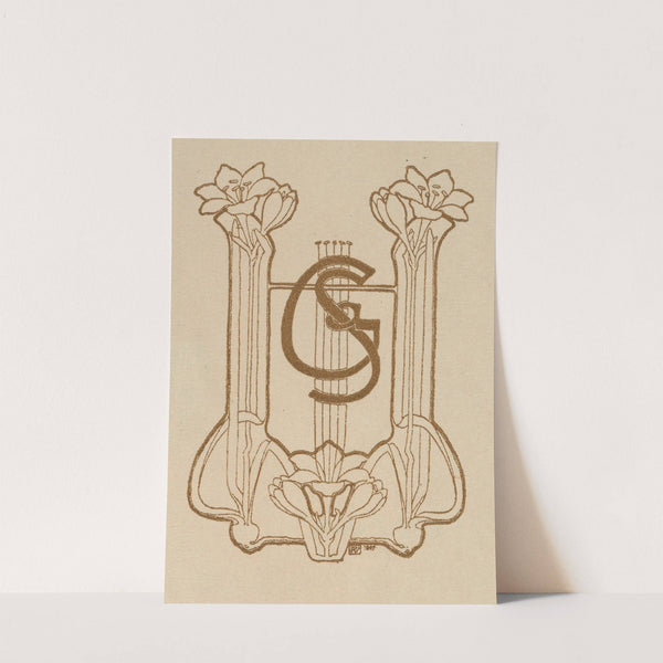 Bookplate; GaS (1898) by Vojtech Preissig