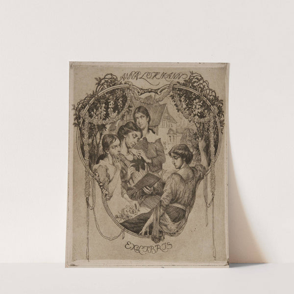 Bookplate of Anna Lohmann (1915) by Sigmund Lipinsky  