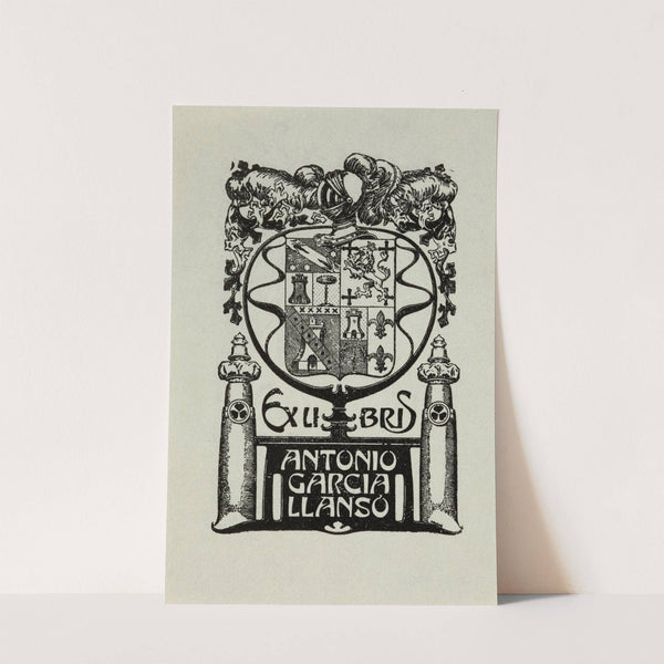 Bookplate of Antonio Garcia Llanso (1903) by José Triadó
