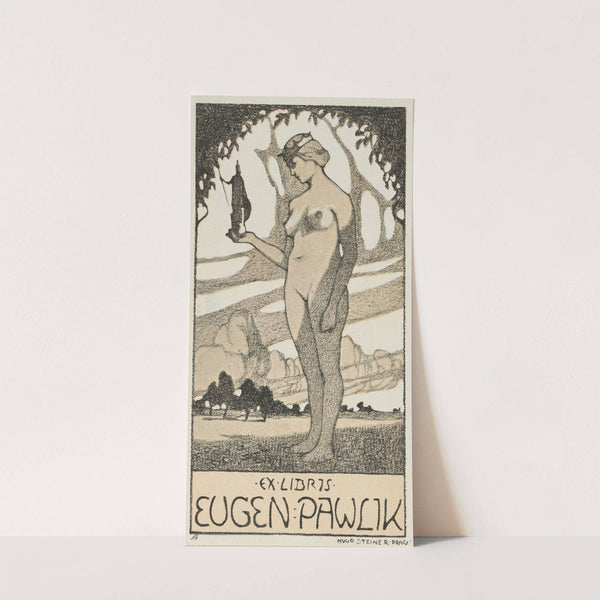 Bookplate of Eugen Pawlik (before 1908) by Hugo Steiner-Prag