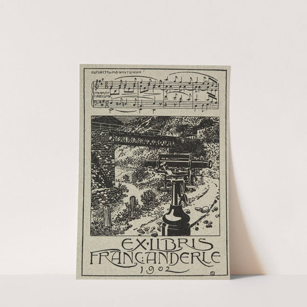 Bookplate of Franc Anderle (1902) by Alfred Roller