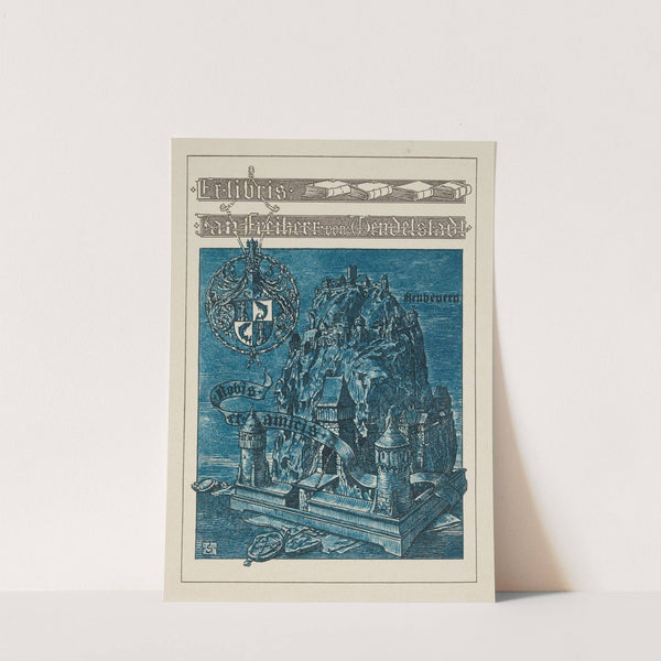 Bookplate of Jan Freiherr von Wendelstadt (1896) by Joseph Sattler